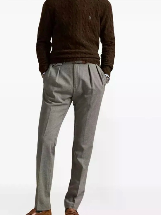 Ralph Lauren Dark Brown Cable-Knit Crewneck Sweater - Picture 2 of 15